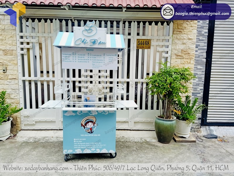 Đặc điểm cấu tạo mẫu quầy trà sữa thông minh vỉa hè